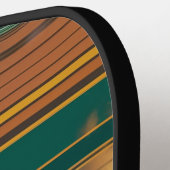 Retro Sunset Lines Aesthetic Pickleball Paddle (Links Detail)