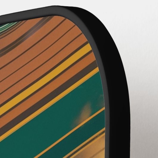 Retro Sunset Lines Aesthetic Pickleball Paddle (Links Detail)