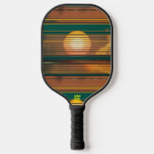 Retro Sunset Lines Aesthetic Pickleball Paddle (Voorkant)