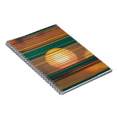 Retro Sunset Lines Aesthetic Spiral Notebook Notitieboek (Rechterzijde)