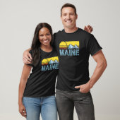 Retro Sunset Maine Verenigde Staten Staten Campin T-shirt (Unisex)