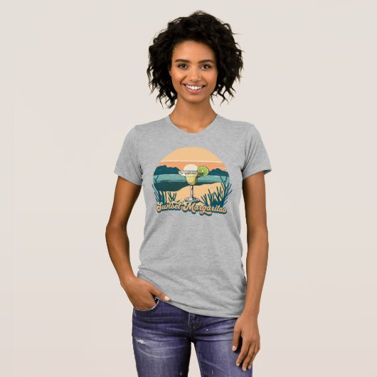 Retro Sunset Margaritas T-shirt (Voorkant volledig)