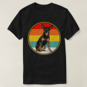  Retro Sunset Miniatuur Pinscher Dog T-shirt (Design voorkant)