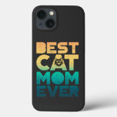 Retro  Sunset Moederdag Best Cat Mam Ever Case-Mate iPhone Case (Achterkant)
