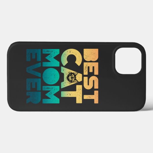 Retro  Sunset Moederdag Best Cat Mam Ever Case-Mate iPhone Case (Achterkant (horizontaal))