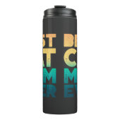 Retro Sunset Moederdag Best Cat Mam Ever Thermosbeker (Voorkant)