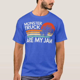  Retro Sunset Monster Truck zijn mijn Mannen T-shirt