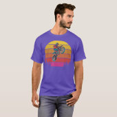 Retro Sunset Motocross Supercross Off Road Road T-shirt (Voorkant volledig)