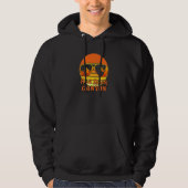 Retro Sunset Mountain (bergklimmer) Hoodie (Voorkant)