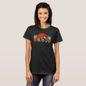 Retro Sunset Mountain Biking Mtb Cyclist T-shirt (Voorkant volledig)