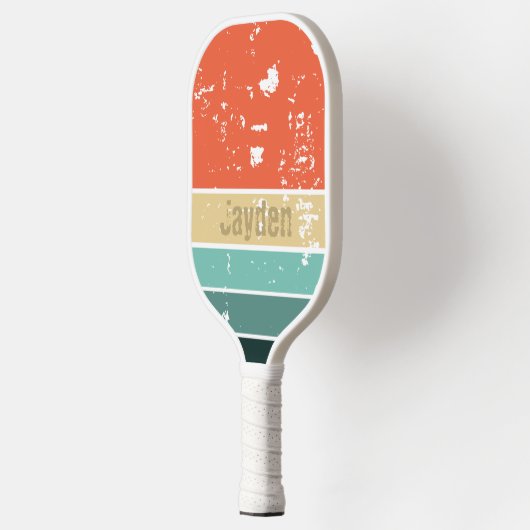 Retro Sunset Name Specialized Pickleball Paddle (Links)