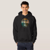 Retro Sunset Natural Lake Mountain Adventure Await Hoodie (Voorkant volledig)