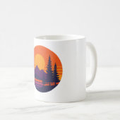 Retro Sunset Nature Vibes | Vintage 80s Aesthetic  Koffiemok (Voorkant rechts)