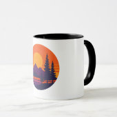 Retro Sunset Nature Vibes | Vintage 80s Aesthetic  Mok (Voorkant rechts)