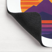 Retro Sunset Nature Vibes | Vintage 80s Aesthetic  Muismat (Hoek)