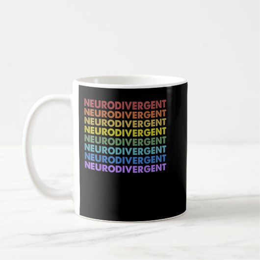  Retro Sunset Neurodivergent Neurodiversiteit Koffiemok (Links)