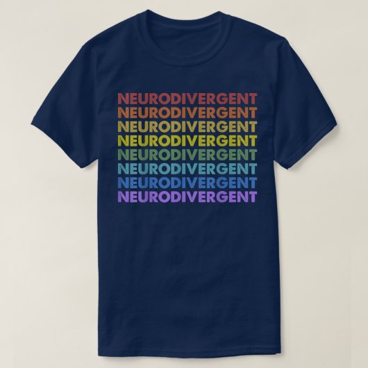 Retro Sunset Neurodivergent Neurodiversiteit T-shirt (Design voorkant)