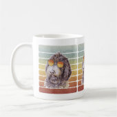 Retro  Sunset Newfypoo mama papa Koffiemok (Links)