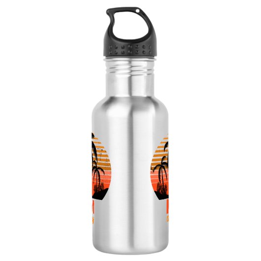 Retro Sunset - Niet vandaag Waterfles (Achterkant)