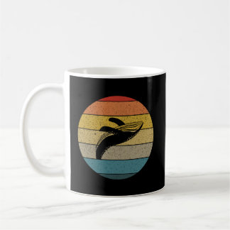  Retro Sunset Ocean Bbereikend Humpback Whal Koffiemok