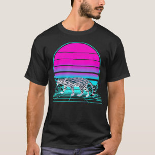  Retro Sunset Ocelot T-shirt
