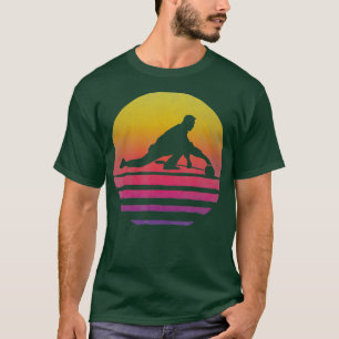Retro  Sunset Old School Curling Sport T-shirt