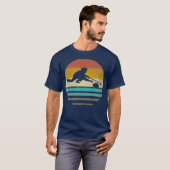 Retro  Sunset Old School Curling Sport T-shirt (Voorkant volledig)