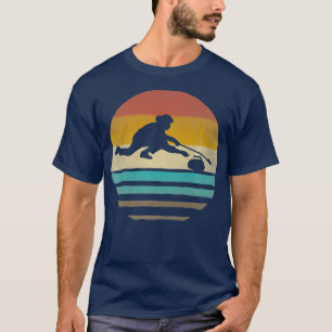 Retro  Sunset Old School Curling Sport T-shirt