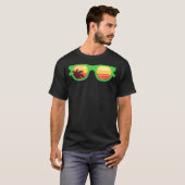 Retro Sunset Palm Beach Exotic Tropical Sung T-shirt (Voorkant volledig)