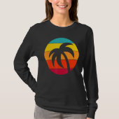 Retro Sunset Palm Tree T-shirt (Voorkant)