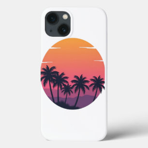 Retro Sunset Palm Trees Case-Mate iPhone Case