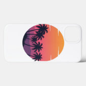 Retro Sunset Palm Trees Case-Mate iPhone Case (Achterkant (horizontaal))