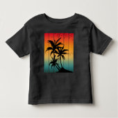  RETRO SUNSET PALM TRET T-Shirt (Voorkant)