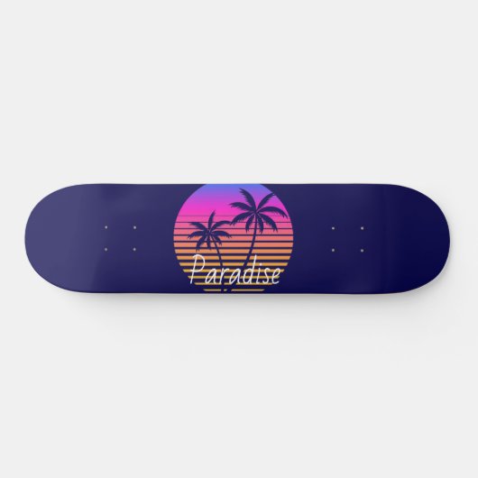 Retro sunset Paradise Persoonlijk Skateboard (Horizontaal)