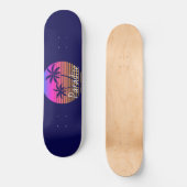 Retro sunset Paradise Persoonlijk Skateboard (Voorkant)