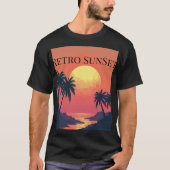 Retro Sunset Paradise - tropische ontsnapping T-shirt (Voorkant)