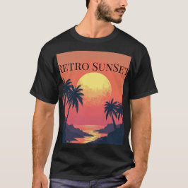 Retro Sunset Paradise -  tropische ontsnapping T-shirt