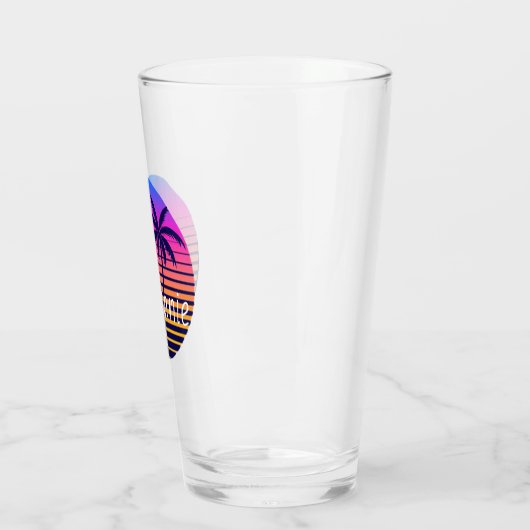 Retro sunset Personated Glas (Links)