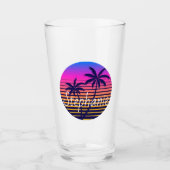 Retro sunset Personated Glas (Voorkant)