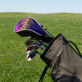 Retro sunset Personated Golfheadcover (Insitu)