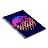 Retro sunset Personated Notitieboek (Rechterzijde)