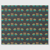 Retro Sunset Photo Fathers Day Best Cat Dad ever Cadeaupapier (Vlak)