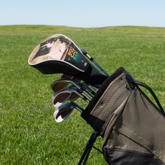 Retro Sunset Photo Fathers Day Best Cat Dad ever Golfheadcover (Insitu)