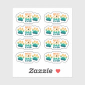 Retro Sunset Photo Fathers Day Best Cat Dad ever Sticker (Vel)