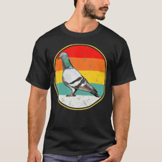  Retro Sunset Pigeon Bird T-shirt