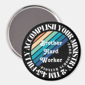 Retro Sunset Pioneer School  Magneet (Voorkant / Achterkant)