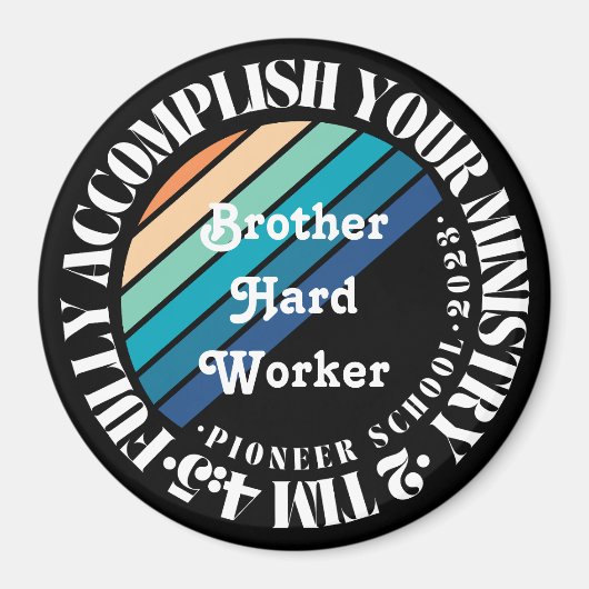 Retro Sunset Pioneer School  Magneet (Voorkant)