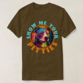 Retro Sunset Pit Bull 2 T-shirt (Design voorkant)