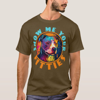 Retro Sunset Pit Bull 2 T-shirt