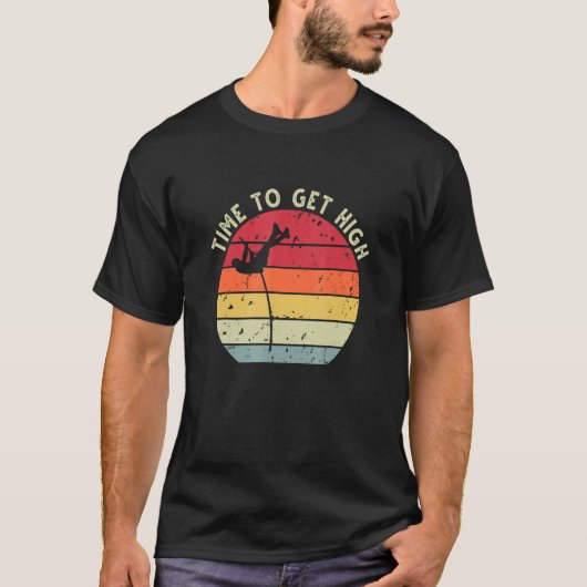 Retro Sunset Pole Vault 13 T-shirt (Voorkant)